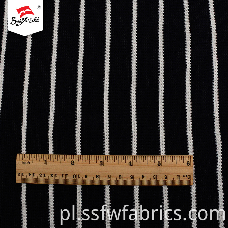 Black White Fashion Stripe Fabric